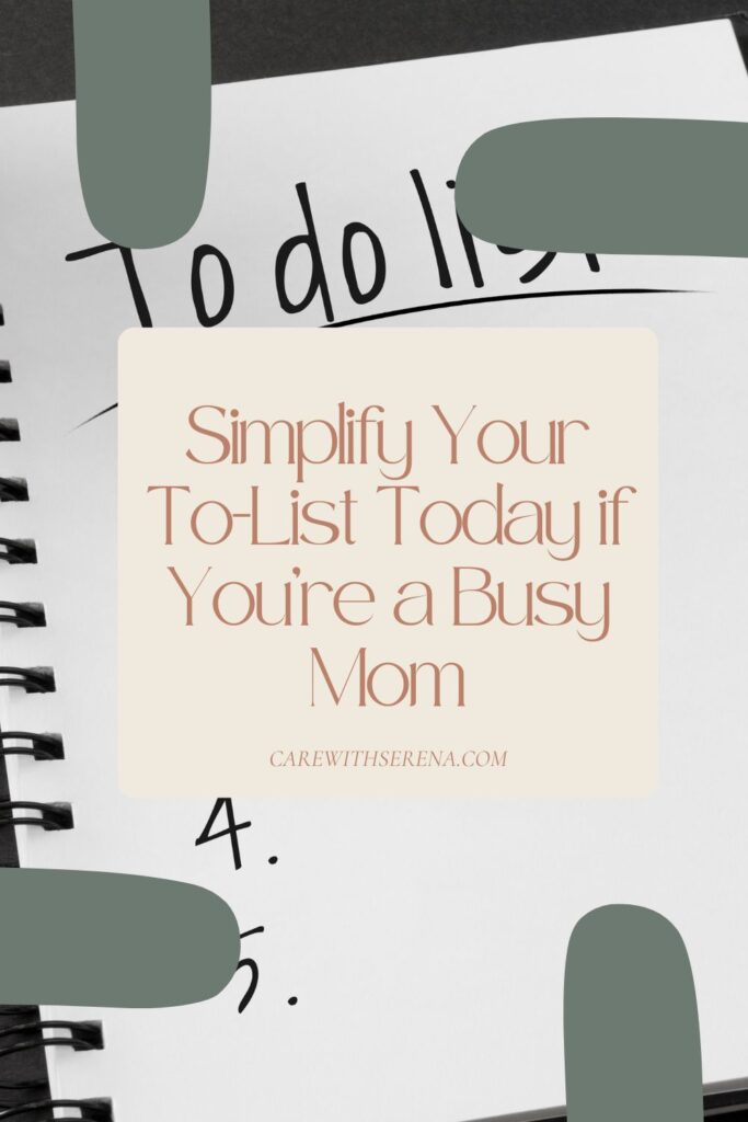 simplifying to-lists for busy moms