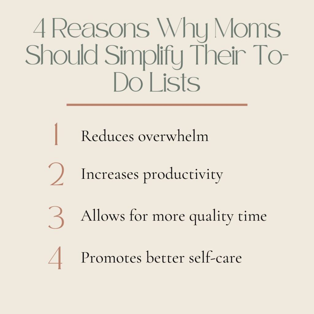 why busy moms should simplify their to-do lists